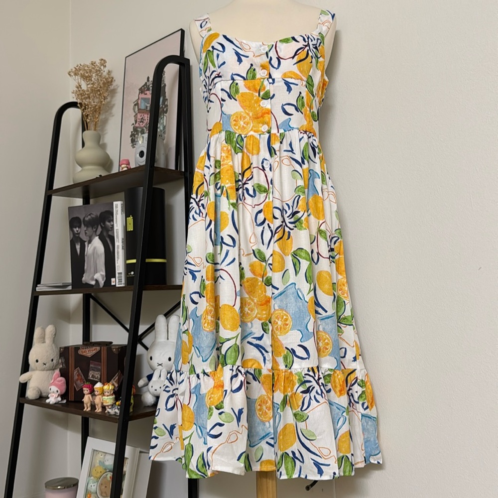 Citrus Delight Midi Dress
